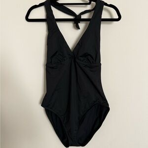 Talbots Classic Black One Piece Swimsuit Size 14